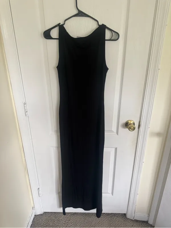 Reformation Raine Knit Black Sleeveless Maxi Dress - Image 6