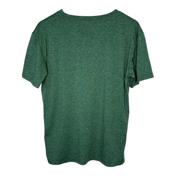 Holly Jolly Teacher Graphic T-Shirt Womens Large Green‎ Christmas Tee Leopard - Image 4