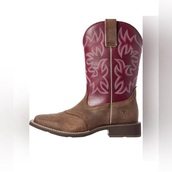 Ariat Women's Delilah Western Boot Brown and Pink Western Boots new in box ✨❤️ - Image 2