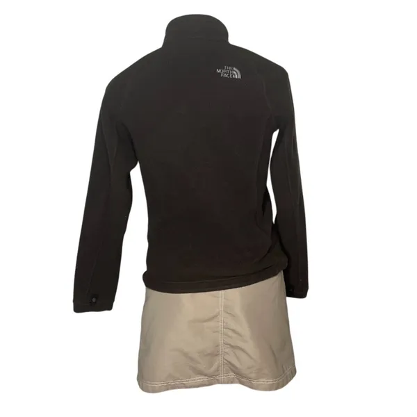 THE NORTH FACE Brown Fleece Jacket Full Zip Signature Logo Womens Size Small - Image 2