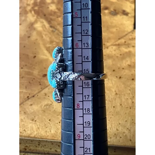 Royston Turquoise Sterling Silver Ring Size 7 Blue - Image 8