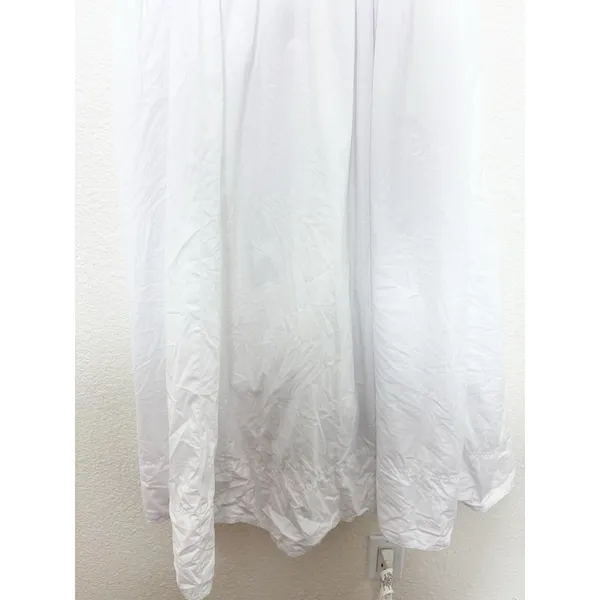 Madewell White Seamed Poplin Midi Sundress Size 6 Drop Waist Chic Quiet Luxury - Image 12