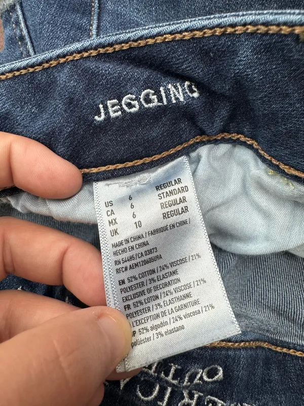 American Eagle Super Super Stretch AEO Denim X Cafè Jegging Jeans Size 6 - Image 7