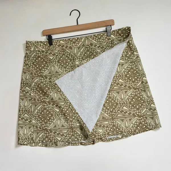 RIPSKIRT Hawaii Rip Skirt Length 2 Wrap Skirt‎ Vintage Tribal Green Vacation XXL - Image 5