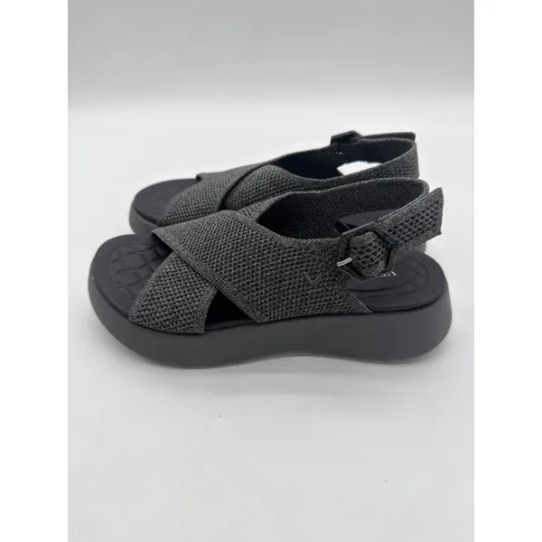 Vivaia Kara AdaptAll Sport Rich Grey Silver Knit Comfort Lightweight Sandals 7 - Image 6