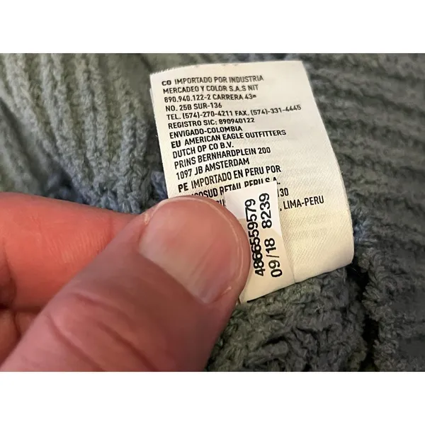 American Eagle Outfitters Sweater Womens XL Gray Waffle Knit Mock Neck Pullover - Image 9