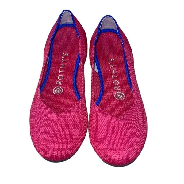 Rothy's Womens The Flat Round Toe Cherry Scooter Ballet Flats Shoes Red Size‎ 7 - Image 2