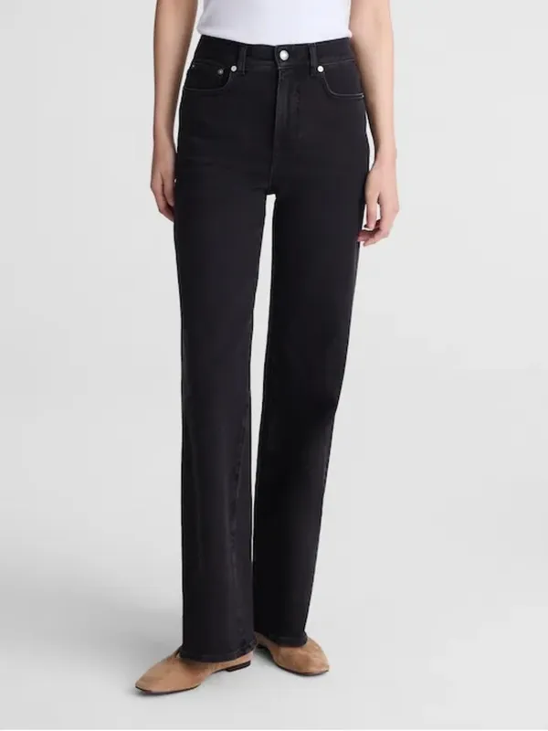 Madewell The Wide Leg Jean in Super Stretch Denim Black Frost Women’s Size 26 - Image 10