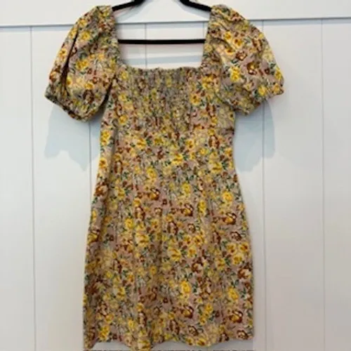 ASTR The‎ Label Floral Puff Sleeve Mini Dress Cottagecore Women's - Image 6