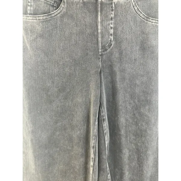 Halara Flex High Waisted Pockets Wide Leg Work Jeans Washed Black XS Regular - Image 6