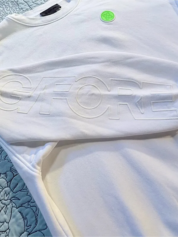 G/FORE Coordinates French Terry Oversized Pullover Sweatshirt White Sz L🧡 Size L - Image 4
