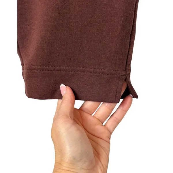 Old Navy Baby Terry Joggers Women Large Brown High Waisted Drawstring Athleisure - Image 6