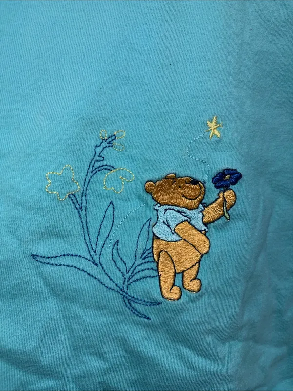 Vtg y2k Disney Winnie the Pooh embroidered collared tank top 26/28W - Image 3