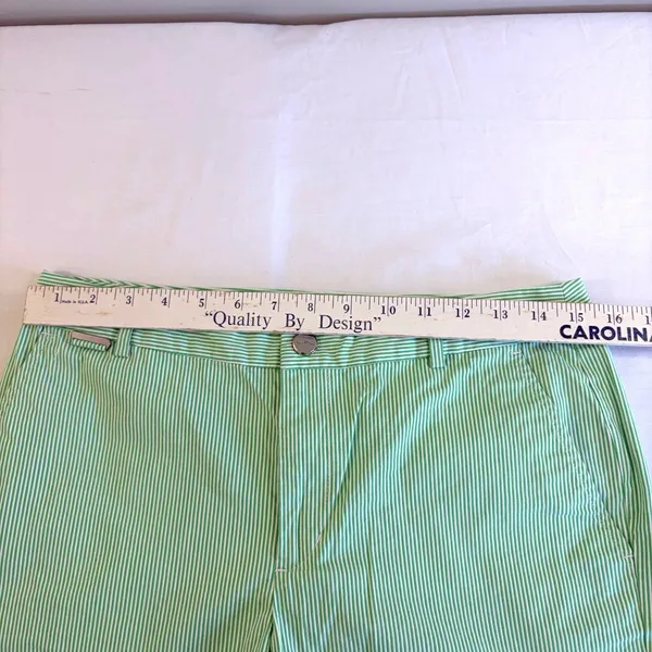 Ralph Lauren‎ Active Green White Pinstripe Golf Shorts Women 6 Seersucker Style - Image 4