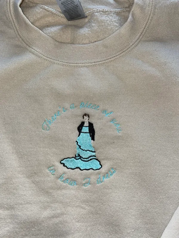 Embroidered Harry Styles Sweatshirt Tan Size M - Image 2