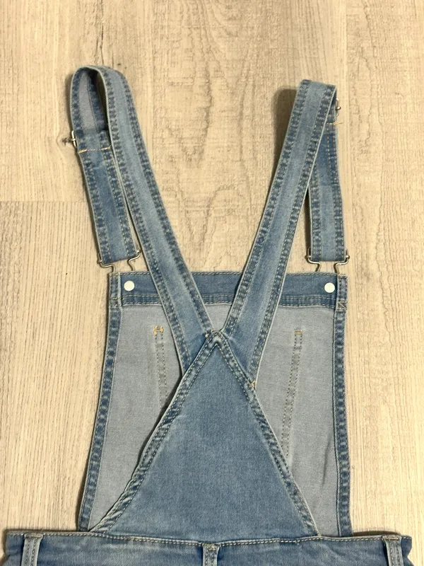 Wax Jean Denim Short Overalls - Image 9