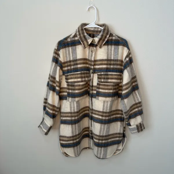 H&M Coat Long Wool Blend Grey - Image 2