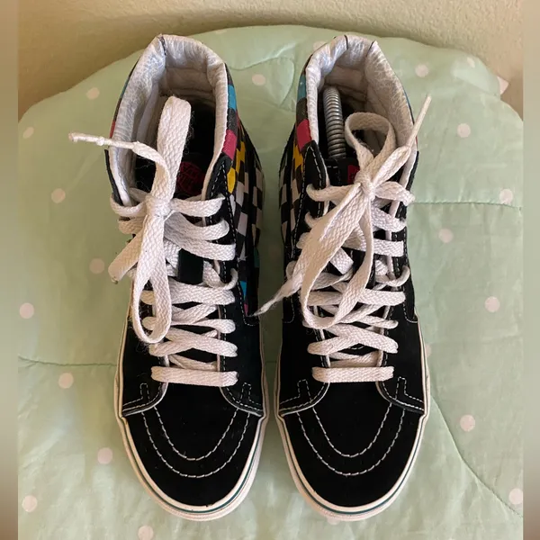 Vans Sk8-Hi Checkered Sneakers Womens size 5.5/ Men’s size 4 - Image 5