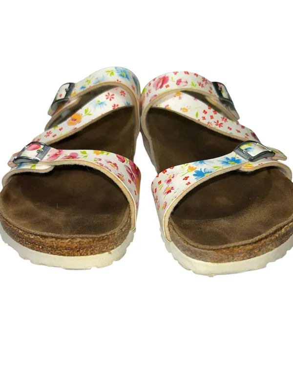 Birlos by Birkenstock Salina Magic Flower Sandals White Floral EU 39 US 8-8.5 Co - Image 5