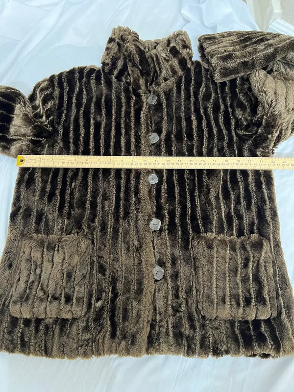 White Stag Vintage 90’s Brown Plush Teddy Jacket size XL - Image 8