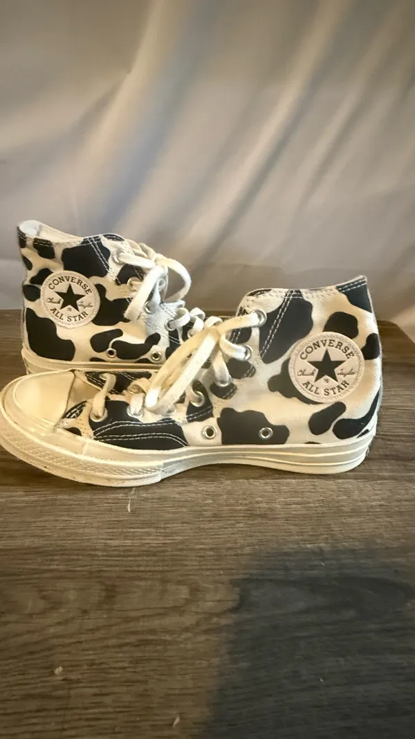 Cow Print Converse High-Top Unisex  - Image 13