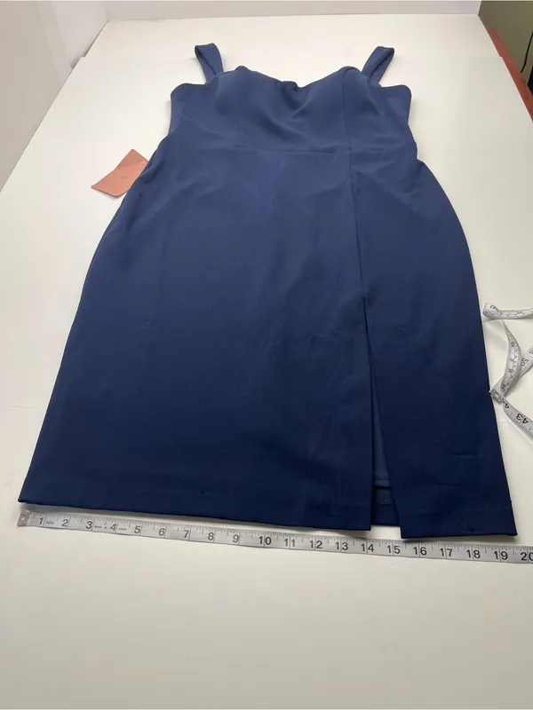 BHLDN Navy Blue Sheath Dress Womens Size 18 Lined Slit Wedding Guest‎ NEW *FLAW - Image 8