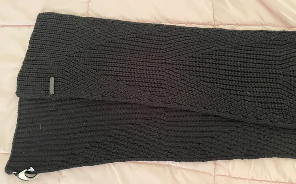 Rebecca Minkoff NWT Traveling Rib Black Knit Scarf, size 76x10” - Image 10
