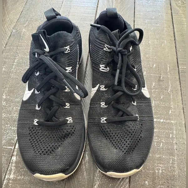 NIKE Metcon DSK Flyknit 2 Women US 8 Black White‎ Running Shoes - Image 3