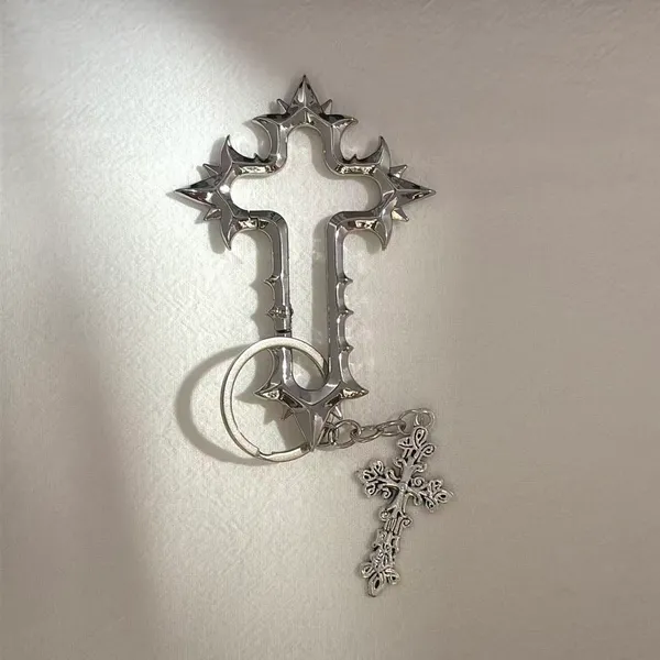 Cross Keychain Charm for Men Women Car Keychain Key Ring Bag Charm Carabiner - Image 2