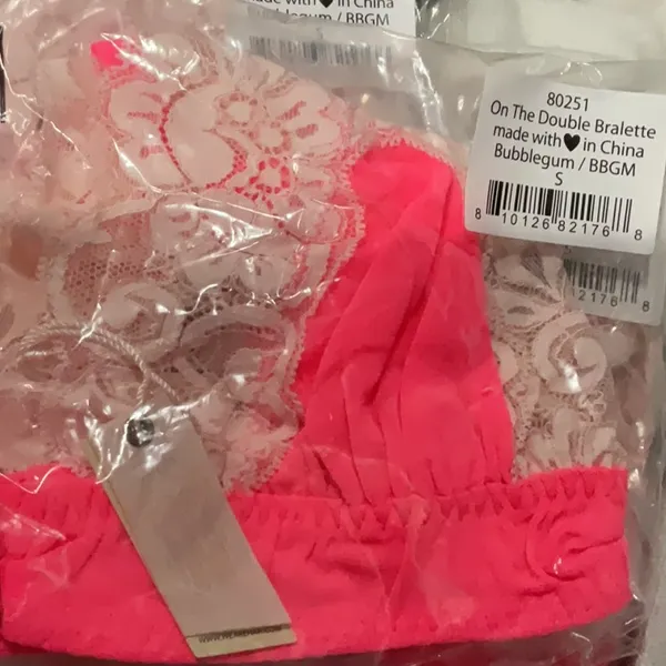 NWT We are HAH x Free People On‎ the Double Bralette in Bubblegum Sz Small - Image 3
