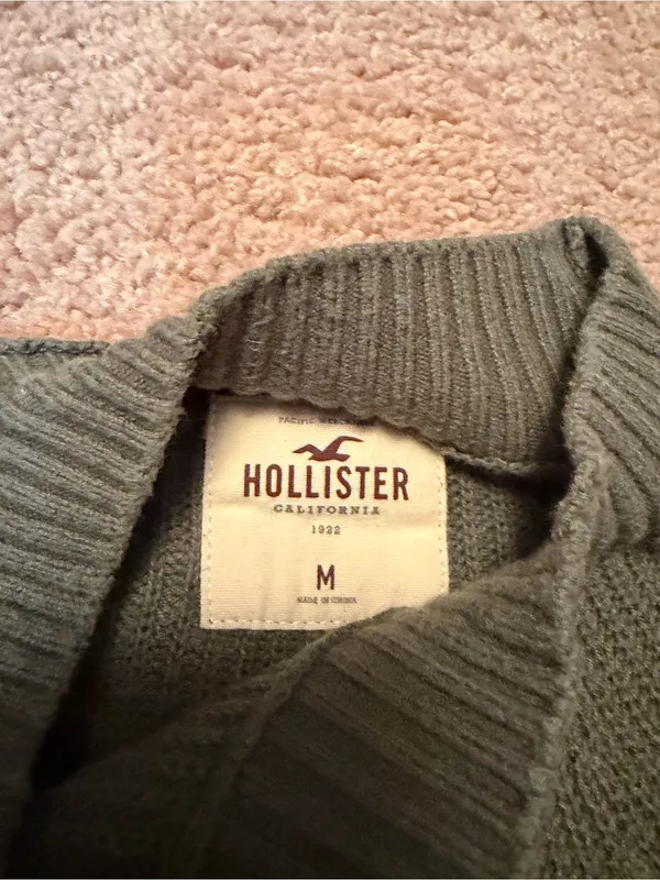 Hollister Olive Green Mock Neck Sweater - Image 2
