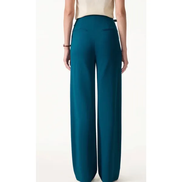 OGL Move Beige Wide Leg Pants Pull On Stretch Trousers Size Small S NWT - Image 4