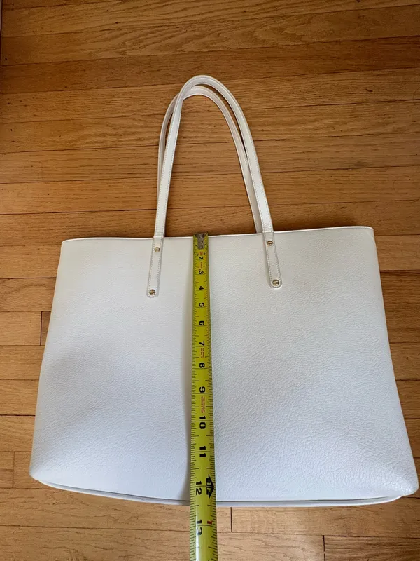 International Concepts Large white tote purse - Image 5