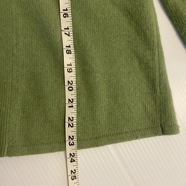 Tweeds Soft Green Angora Lambswool‎ Wool Cardigan 1 Button Sweater Kimono Size S - Image 10