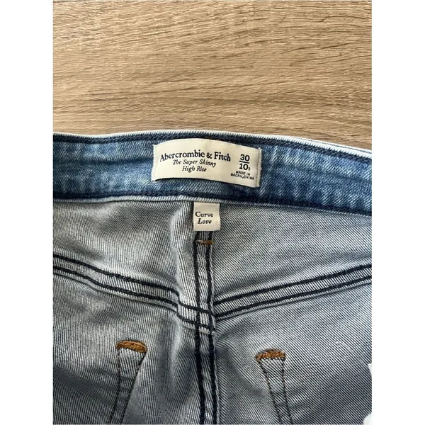 Abercrombie Curve Love High Rise Super Skinny Jeans Women’s 30/10 Washed Blue - Image 11