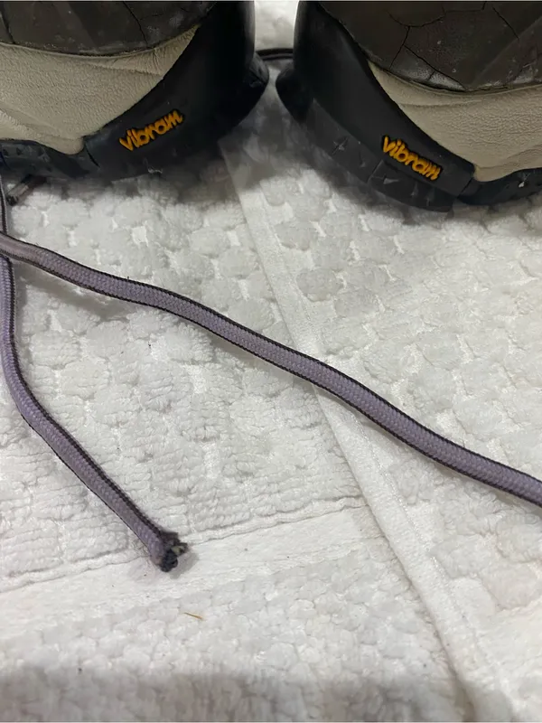 Vibram Beige and Brown Faux-Fur Trim Hiking Boots - Image 7