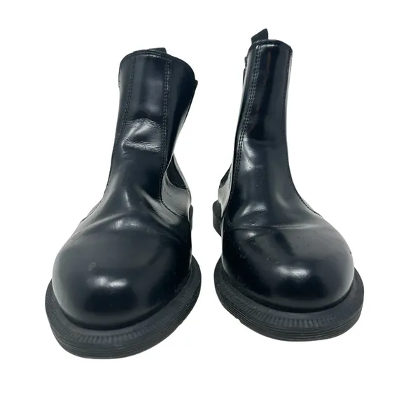 Dr. Martens Flora Chelsea Boots Pull-On Leather‎ Polished Black Size US 9 - Image 3