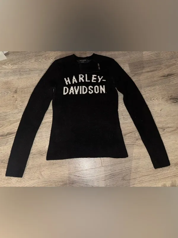 Harley Davidson Super soft Knit Sweater Black NWT XS 2022 - Image 12