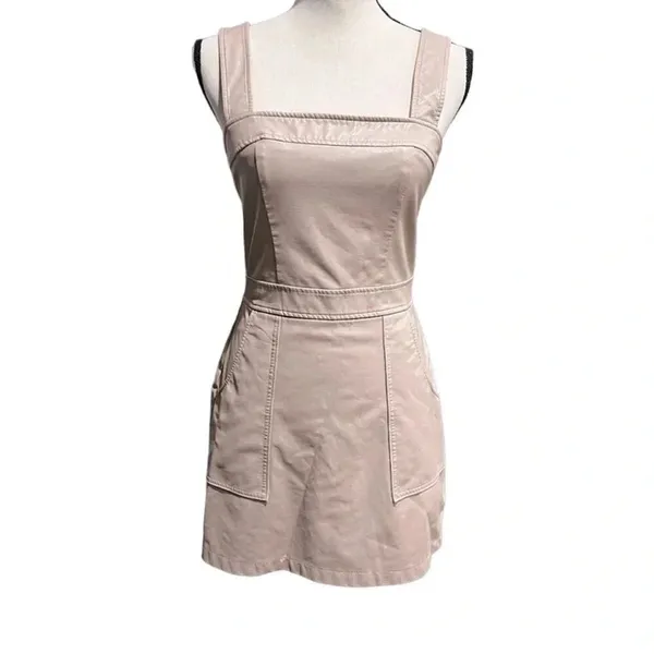 Amanda Uprichard Ace Dress Pale Pink Vegan Leather Size L Nwot - Image 5
