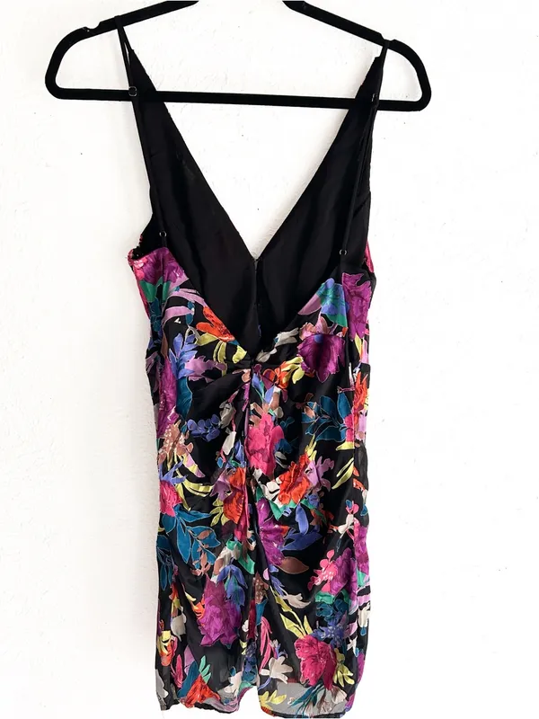 Astr Alivia Floral-Print Backless Mini Dress Large NWT Hoco Tropical - Image 5