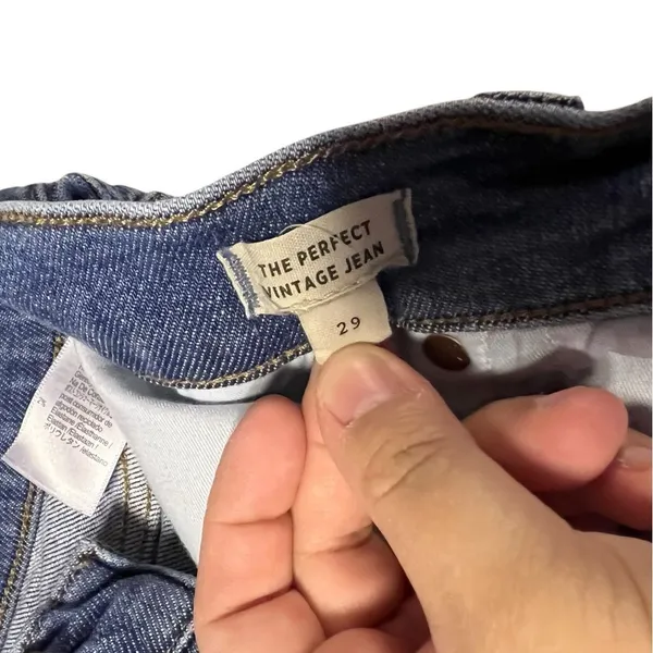 Madewell The Perfect Vintage Jean High Rise Classic Straight Leg Denim Blue 29 - Image 8