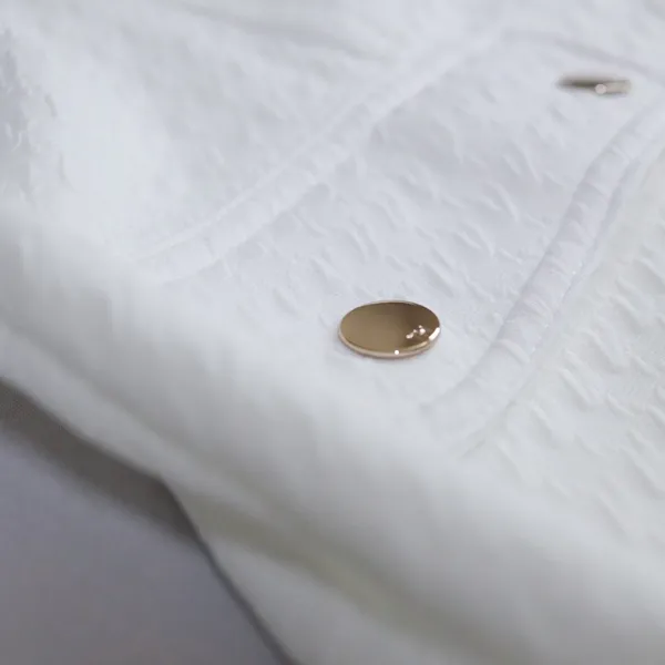 Tommy Hilfiger Shift‎ Dress 8 White Textured Pique Pocket Sleeveless Mod Preppy - Image 7