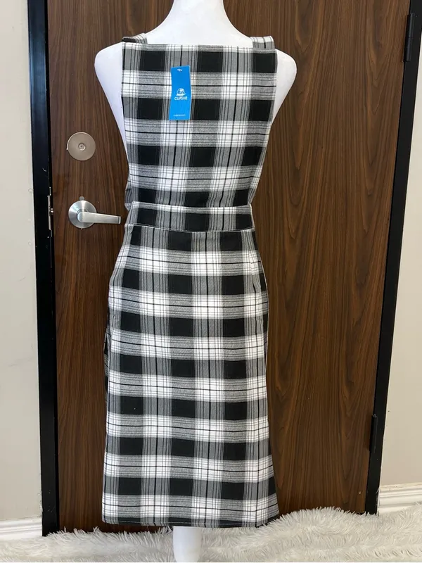 CUPSHE Cozy Charm Plaid Midi Dress Large - Image 4