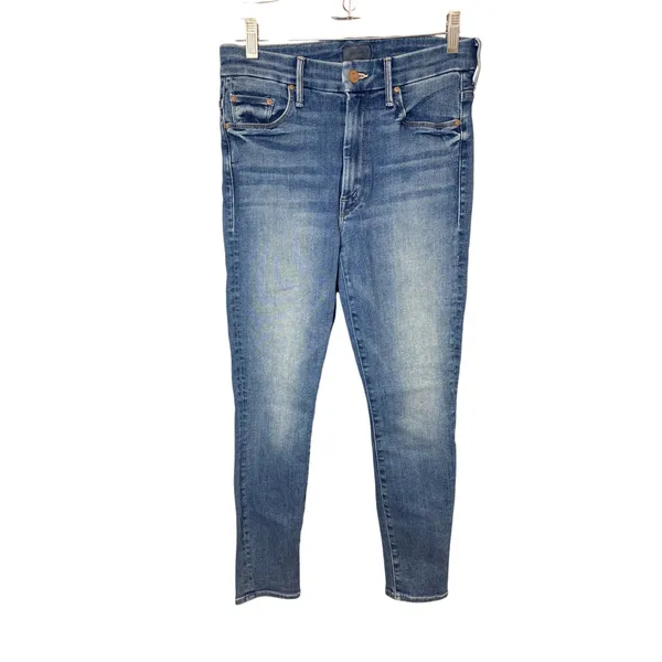 Mother High Waisted Looker Ankle Jeans Hop On Hop‎ Off Size 28 - Image 2