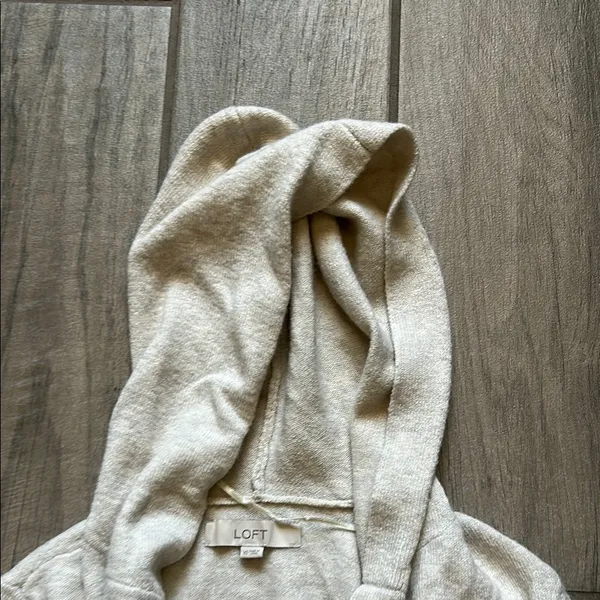 LOFT Soft Cream Knit Cardigan - Image 3