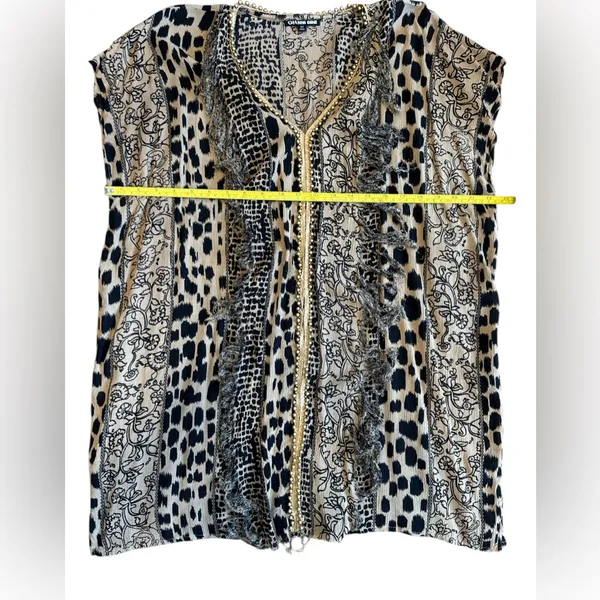 GIANNI BINI Animal/‎ Floral Print Women’s Swim Cover Up Size XS - Image 7