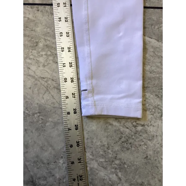 Alo Yoga Moto Mesh Panel Leggings White Womens Medium W5434R - Image 8