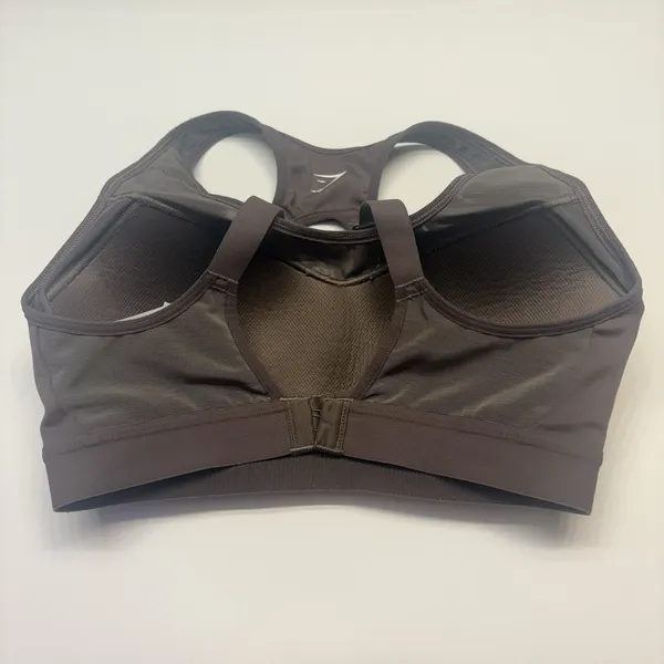 Gymshark‎ Open Back Racerback High Impact Sports Bra Womens Size Small Brown - Image 6