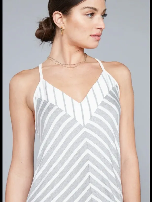 Laila Jayde NWT Mitered Striped Tank Dress XLP - Image 2