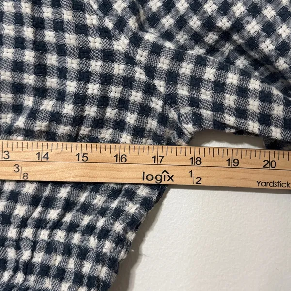 Madewell Sophia Top Size Small in Textured Windowpane Gingham Blouse - Image 6
